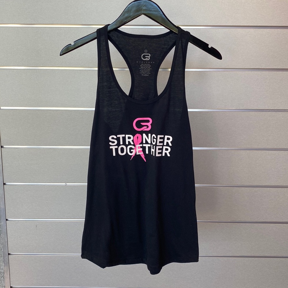 CycleBar Racerback Tank - Black - Stronger Together - NWT